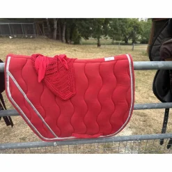 Equitheme Ensemble Tapis + Bonnet>ensemble tapis et bonnet rouge équitheme