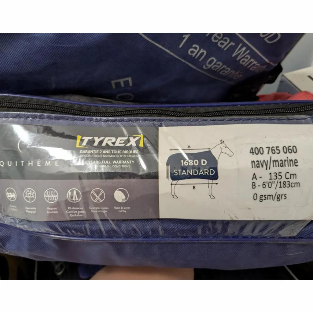 Equithème Chemise imperméable +couvre cou Tyrex 1680D 0g taille 6'0 135cm*Equitheme Best