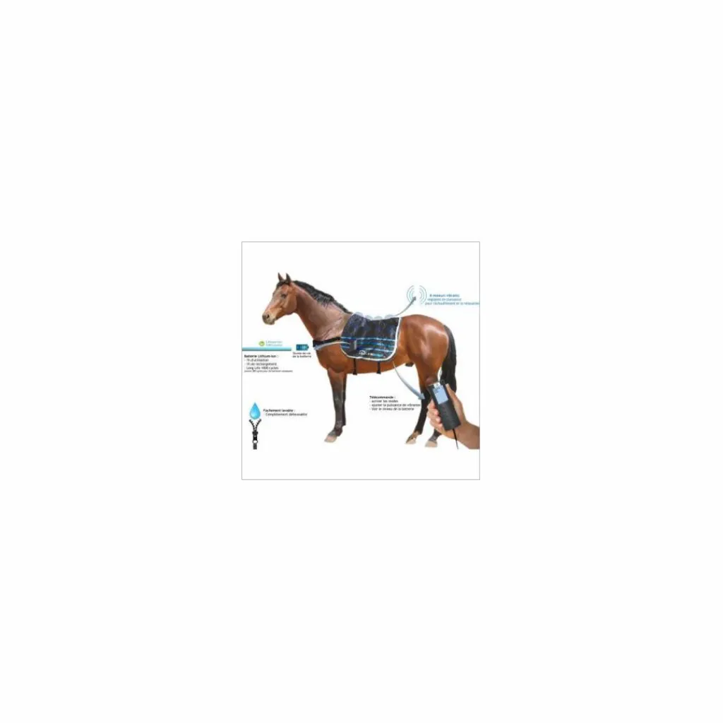 Ezihorse Couvertures & Accessoires De Massage>E.Zihorse Back Confort Tapis de massage vibrant et chauffant pour chevaux