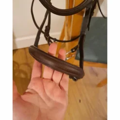 Filet bridon cuir marron cheval*- Marque inconnue - Outlet