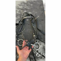 JMS sellier Bridons - Filets>Filet cuir noir avec mors