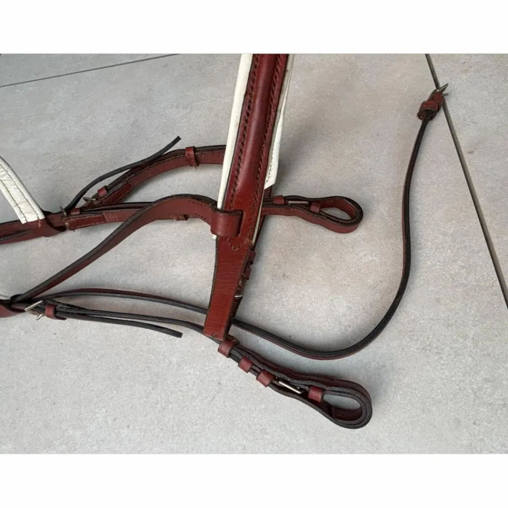 Filet cuir pour Double poney/Petit cheval*- Marque inconnue - New