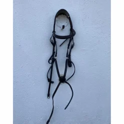 filet Dyon neuf muserolle croisée taille cheval marron*Dy'on