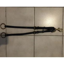 Fourche de martingale réglable en cuir noir*- Marque inconnue - Hot
