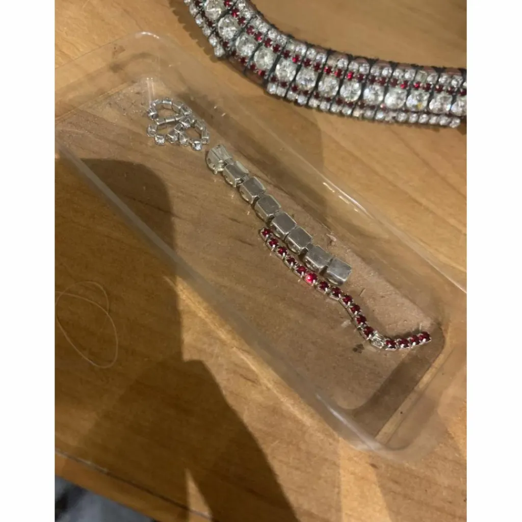 - Marque inconnue - Accessoires>Frontal Bling your Horse bordeaux et argent