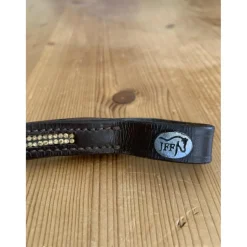 Accessoires>Frontal strass cuir gras double poney