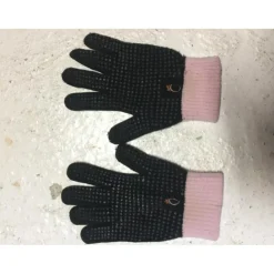 Gants marron et rose*Fouganza Outlet