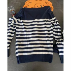 gilet rayée bleu marine et blanc taille M*Felix Bhuler Hot