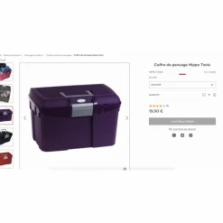 Norton Boîtes - Sacs De Pansage>Grande boite de pansage violette et grise
