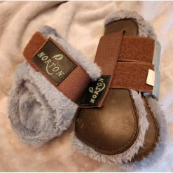 Guêtres et Protèges boulets moumoute , marrons et bleu ciel*Norton Discount