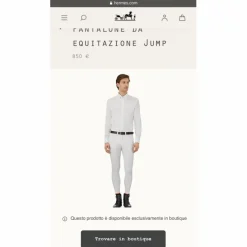 Pantalons De Concours>HERMÈS pantalons compétition/concours homme neuf sans étiquette