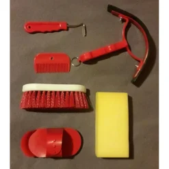 Kit De Pansage>Kit de pansage rouge pour enfant (+ mallette)
