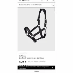 Lemieux Licols Et Longes>Licol en cuir