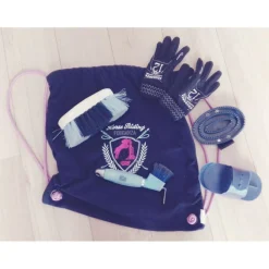 Fouganza Kit De Pansage>LOT DE BROSSES+SAC+GANTS