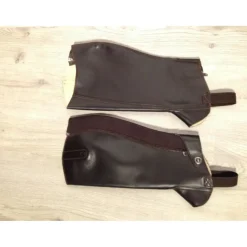 Mini chaps cuir marron*Fouganza Outlet