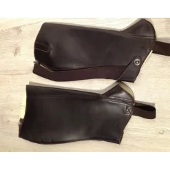Mini chaps cuir marron*Fouganza Outlet