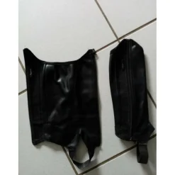 mini chaps cuir noir*Fouganza Hot