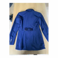 Lamantia Couture Vestes De Concours>Mini-frac bleu, col et noeud velours bleu, liseré noir, boutons argenté