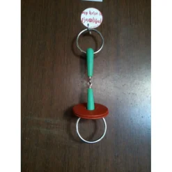 - Marque inconnue - Mors Et Embouchures>Mors Filet 2 anneaux Flexi Mint Mouth avec rondelles
