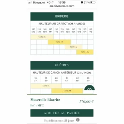 Devoucoux Accessoires>Muserolle Biarritz L