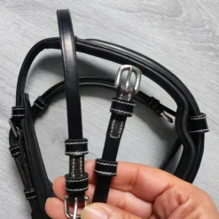 Jump'In Accessoires>Muserolle combinée Jump In Godignon Westerday cuir noir taille cheval neuve