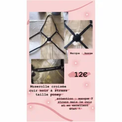 Muserolle croisée à strass*Horze Sale