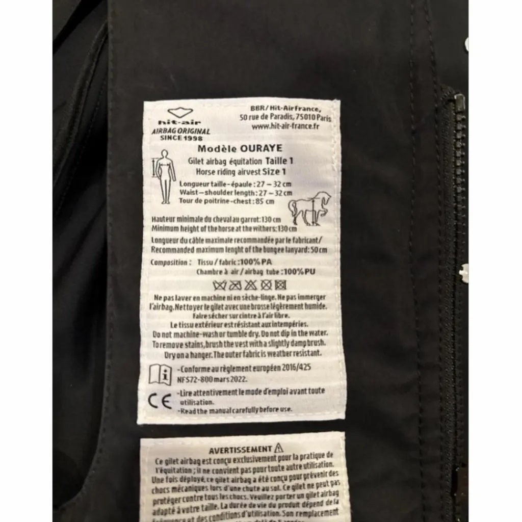 Pack KANJI veste de concours + Airbag HITAIR*Harcour Clearance