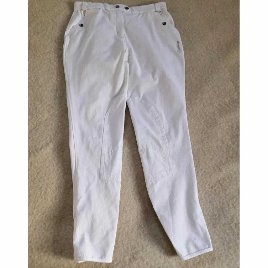 Fouganza Pantalons De Concours>Pantalon blanc de concours femme