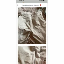 Equitheme Pantalons De Concours>Pantalon de concours blanc taille 38 full gripp