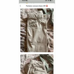Equitheme Pantalons De Concours>Pantalon de concours blanc taille 38 full gripp