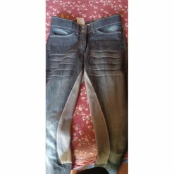 PANTALON FOND PEAU DENIM GRIS (JEAN) FEMME*HV Polo New