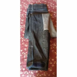 PANTALON FOND PEAU DENIM GRIS (JEAN) FEMME*HV Polo New