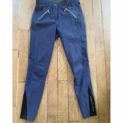 Pantalon équitation cheval poney Equithème Lotty 36/S grip antidérapant bleu marine violet*Equitheme Hot