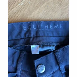 Pantalon équitation noir Equithème Georg fond silicone homme*Equitheme Clearance