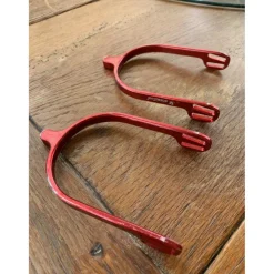 Jin Stirrup Eperons>Éperons aluminium , 2cm rouge