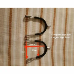 Éperons bout carré gainé caoutchouc, 2cm de long*Feeling Sale