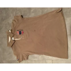 polo beige drapeaux*Equitheme New
