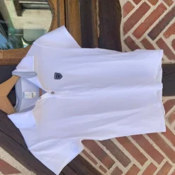 Fouganza Polos / Tshirts Équitation>Polo de concour blanc