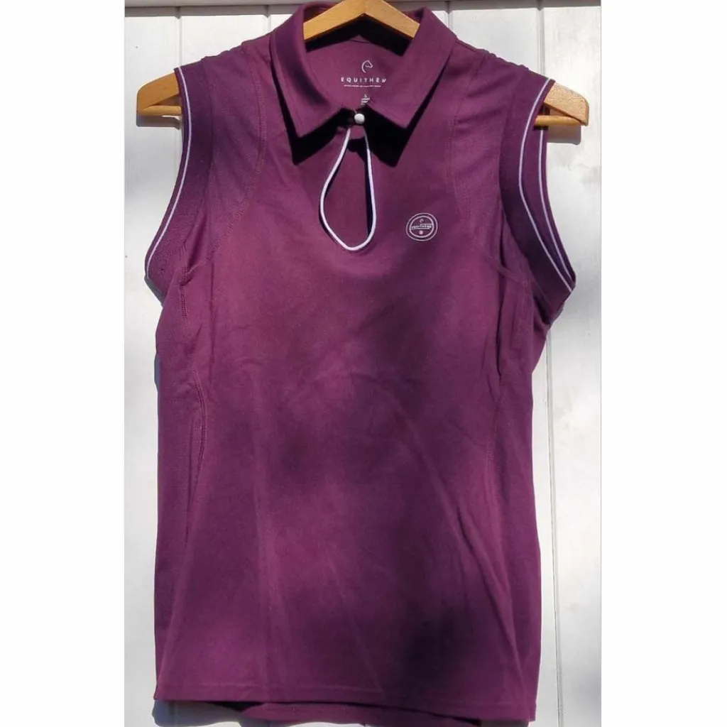 Polo d'équitation sans manches femme Equithème Sarah*Equitheme Hot