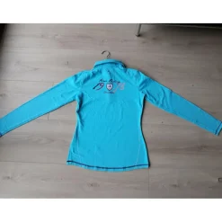 Polo manches longues turquoise T.38*Fouganza Sale