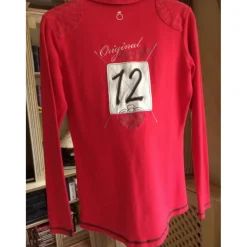 Polo rouge Manches longues Femme T42*Fouganza Discount