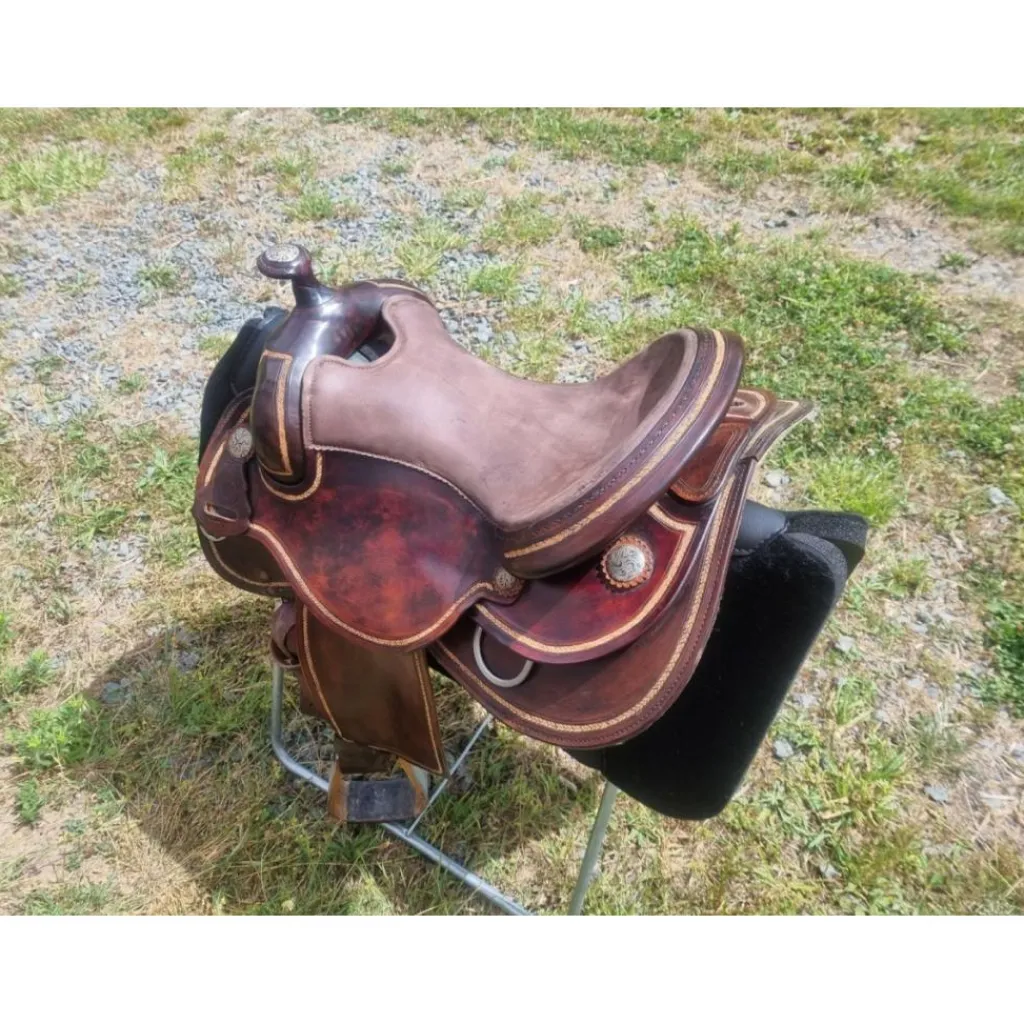 - Marque inconnue - Selles De Western>*RARE* selle western Triple W xfqh 'Platinium'