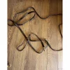 - Marque inconnue - Rênes Allemandes>Rênes allemandes marron (occasion) et attache enrênement (neuf) taille cheval