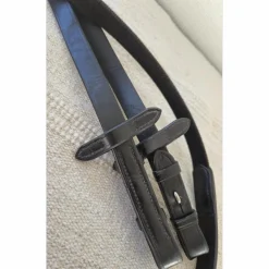 Rênes tissur et grip cuir noir*Passier Hot