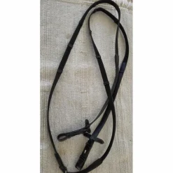 Rênes tissur et grip cuir noir*Passier Hot