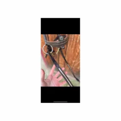 Rênes personnalisées havane et insert doré*- Marque inconnue - Discount