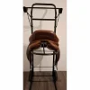Selle cuir 17,5" bon état avec étrivières et sangle*Fouganza Hot