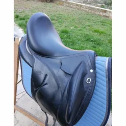 Selle de dressage noire makila lab E de 2022, avec une bande Swarovski*Devoucoux Clearance