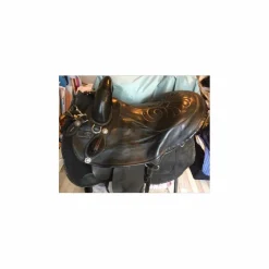 - Marque inconnue - Autres Selles (Amazone, Barefoot, Australienne...)>Selle EZ fit en cuir sans arcon + accessoires