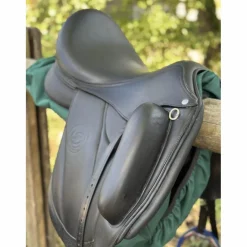 Forestier Selles De Dressage>Selle Aachen 17” 2A – Noir toute veau (2022) + sangle + étrivières